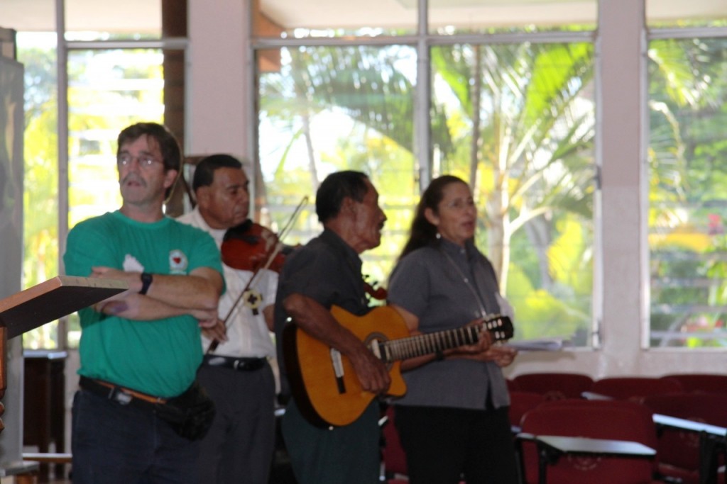 Brian with Salvadoran musicians
