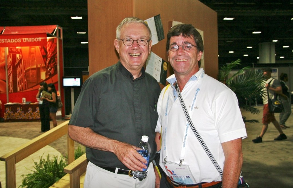 Don Seiple and Brian at international AIDS conference in Washington, D.C. in 2012 in Global Village